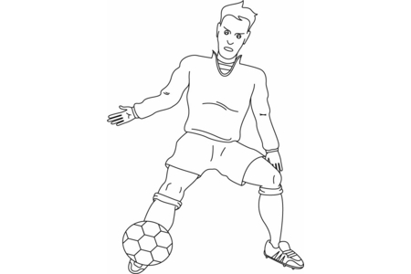 Coloriage Football 05 – 10doigts.fr